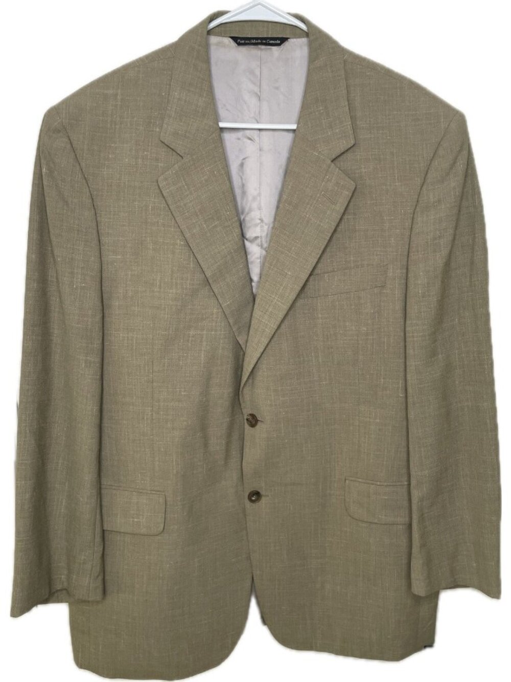 Jack Victor Sport Coat Men 44R  Beige Wool Silk Linen Loro Piana Summertime